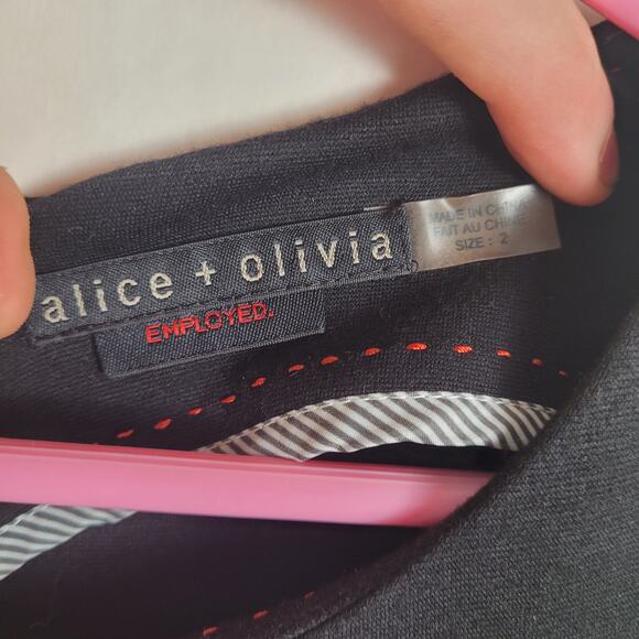 Alice and Olivia sophisticated black sleeveless peplum dress size 2 - Picture 3 of 6